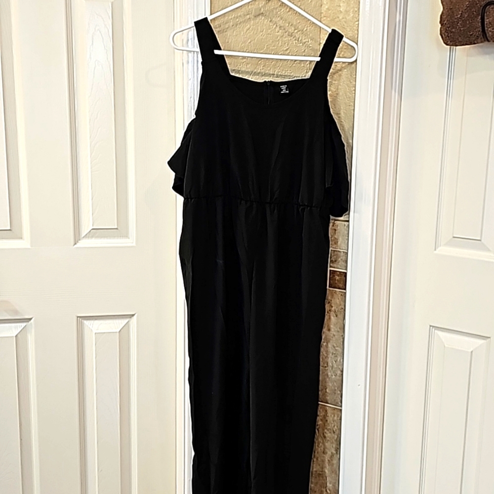 Strapless black jumpsuit/ bodysuit